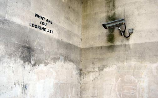 Banksy Street Art - What Are You Looking At?